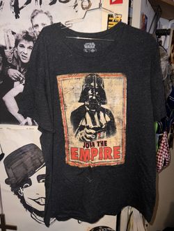 Star Wars Darth Vader Join The Empire Black Speckled Men's Graphic T-Shirt New