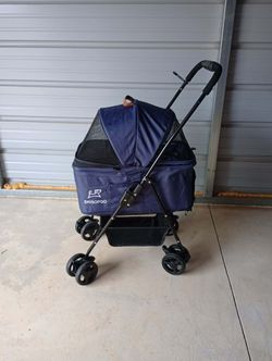 SKISOPGO Dog Stroller Pet Stroller Foldable Cat Stroller for Travel 4 Wheels Puppy Stroller