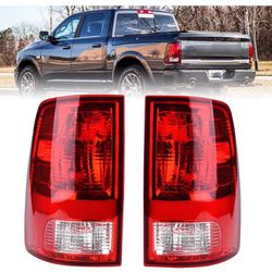 Tail Lights Rear Lamp Compatible With 2009-2018 Dodge Ram 1500 2500 3500 Pickup Driver and Passenger Side Taillights Brake Signal Assembly with Bulbs 