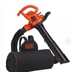 BLACK+DECKER 12 AMP 250 MPH 400 CFM Corded Electric 3-In-1 Backpack Leaf Blower, Vacuum and Mulcher