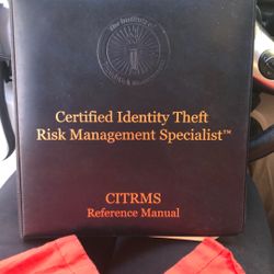 Binder Manual - Identified Theft Risk Management Specialist Manual