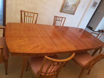 Classic Cherry Wood Dining Room Table