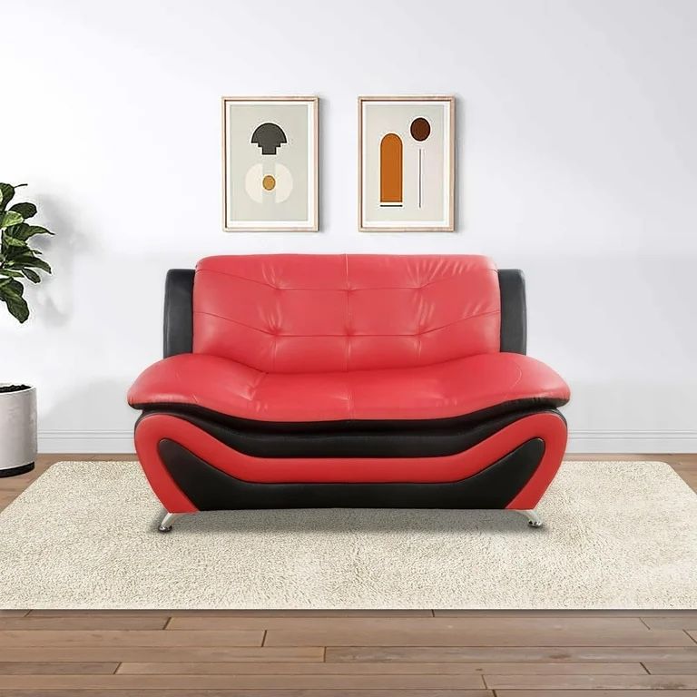 PonLiving Oversize Modern Leather Loveseat Living Room Furniture