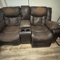 Leather Sofa Loveseat Rocker