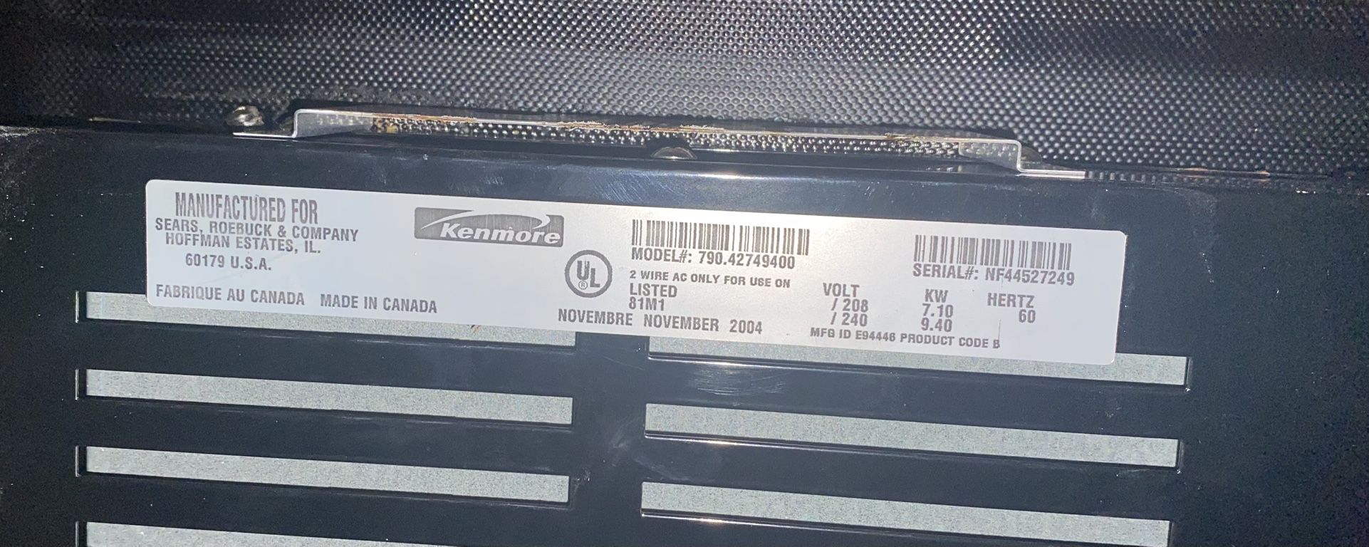 Kenmore 36” Electric Cooktop 5 Burner