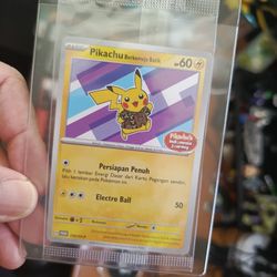 Pokemon Indonesia Journey Promo Pikachu W/ Traditional Shirt 154/SV-P Purple New - SEALED