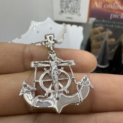 925 Sterling Silver Chain And Pendant High Quality 24” Chain 