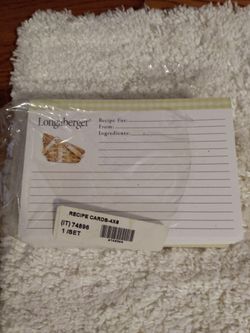Longaberger Recipe Cards