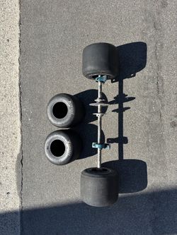 Go-kart back axle with Hoosier slicks