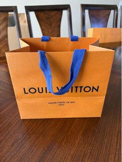 LOUIS VUITTON Authentic Orange Gift Shopping Bag 10x8x6 inches NEW crafts Gifts