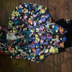 Bape multicolor streetwear hoodie