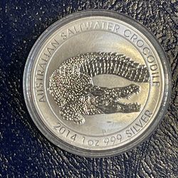 1oz Australian fine silver - Salt water crocodile 🐊