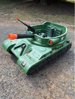 Ride on battle tank