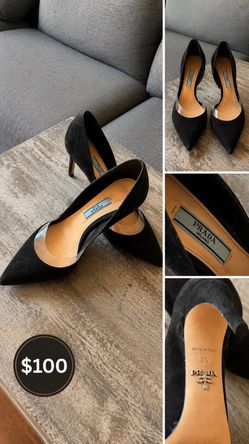 Authentic Prada classic black heels