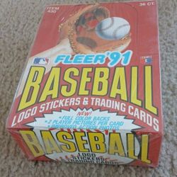1991 Fleer Baseball Cards Box Of 36 Packs Bo Jackson Jose Canseco Nolan Ryan Ken Griffey Jr. 