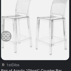 High Chair Clear Ghost Chairs $40 Both 