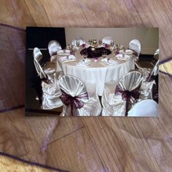 300 Purple/Eggplant, Organza Chair Sashes. Great For Weddings And Parties!!