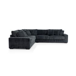 Dark Gray Corduroy Sectional 