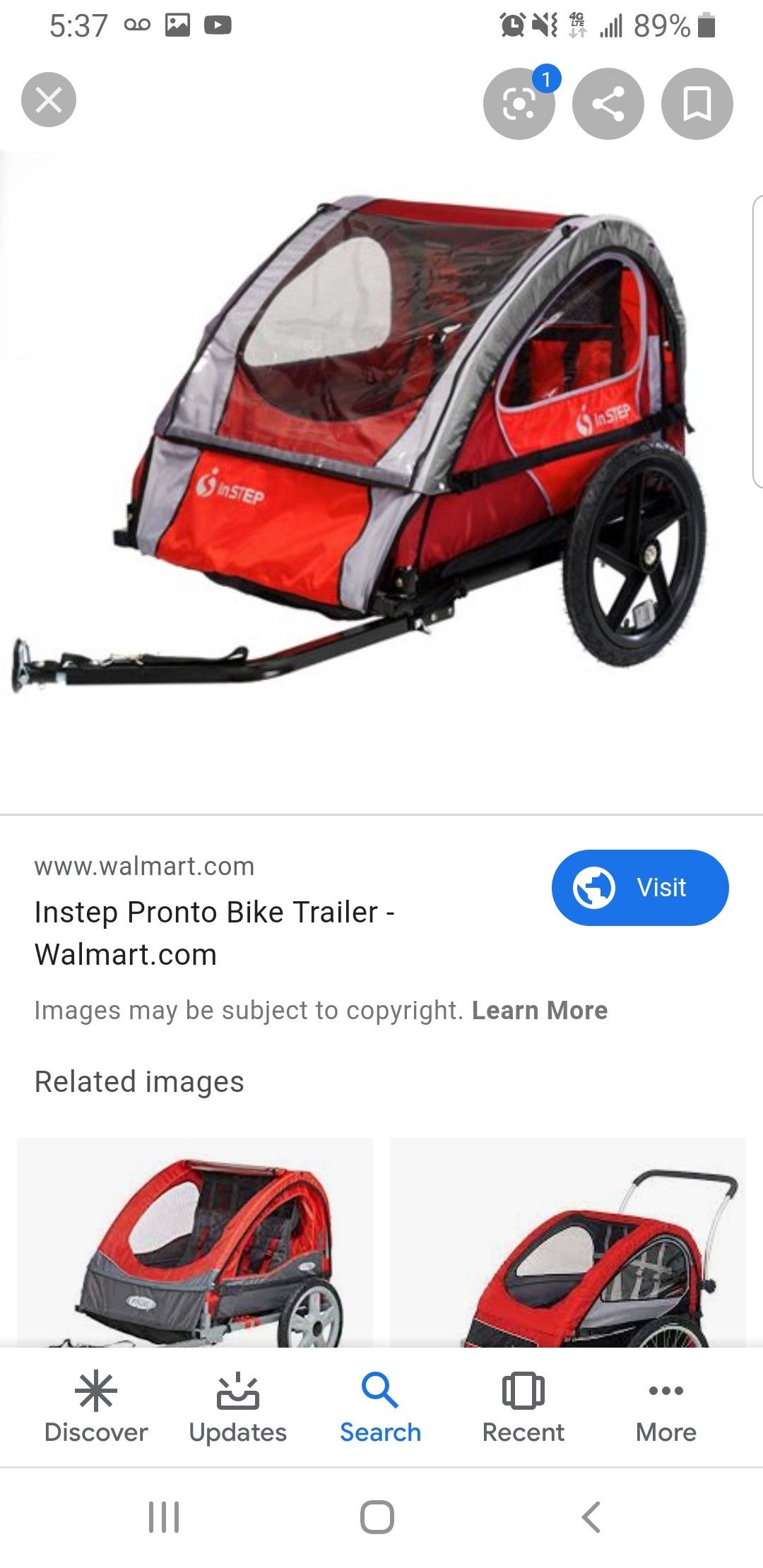 Instep bike trailer