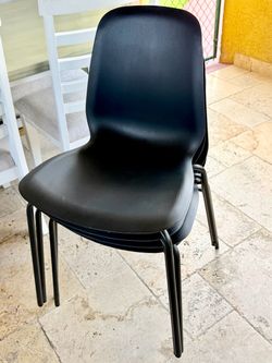 IKEA LIDÅS Dining Chairs – Set of 4 – Black