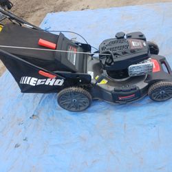 ECHO 21 in. 190 cc Briggs and Stratton Gas 3-in-1 Dual Blade RWD Self-Propelled Lawn Mower with Single Lever Deck Adjustment