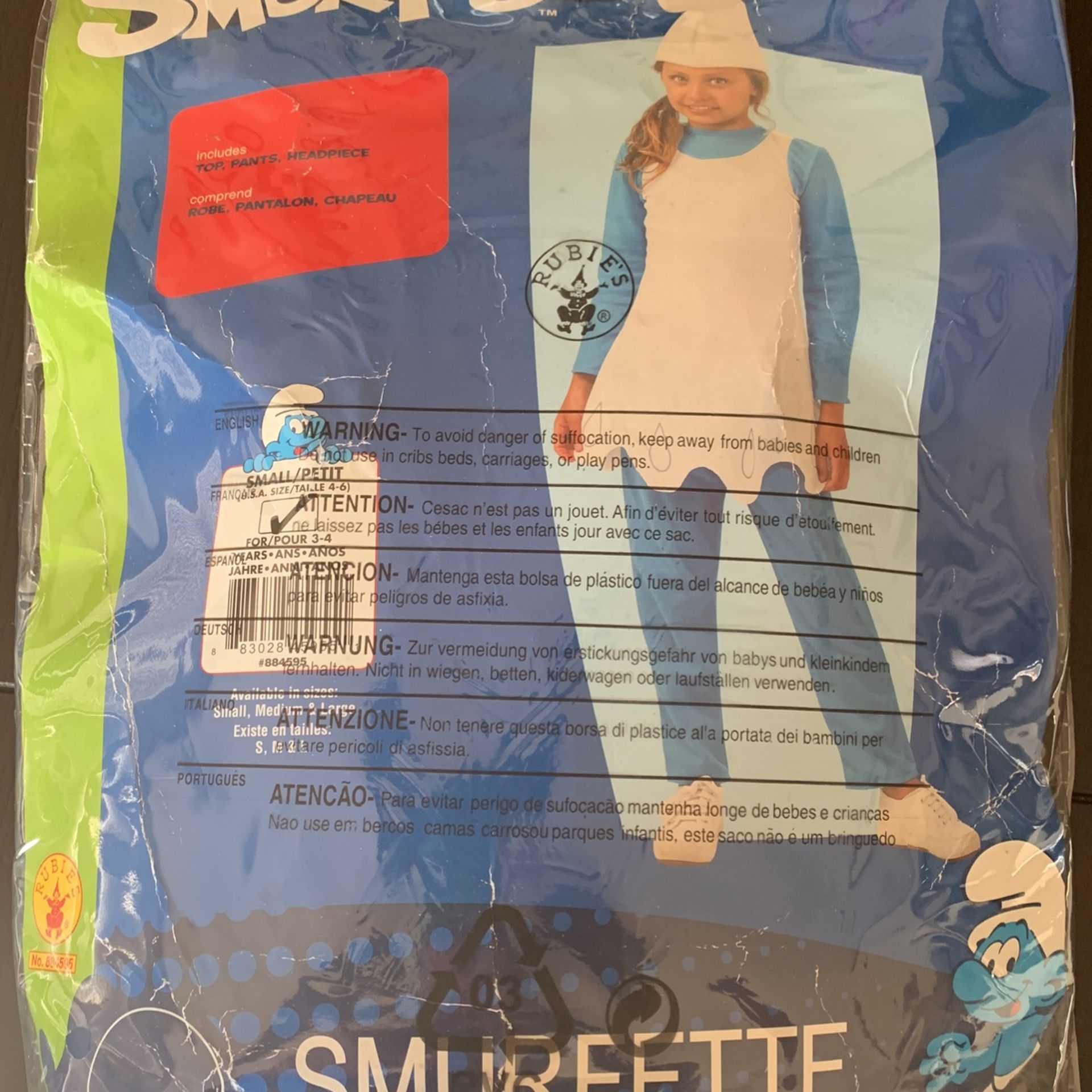Smurfette Girl Costume