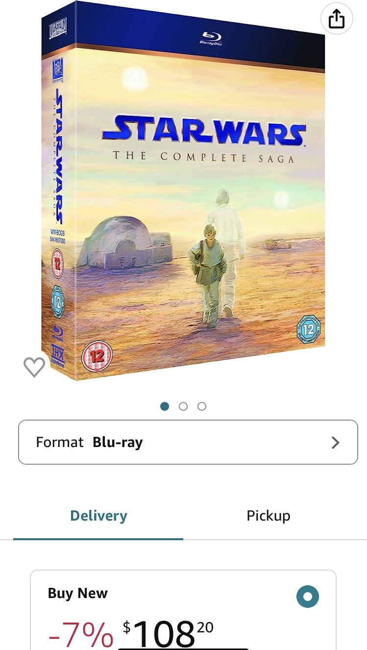 Star Wars The Complete Saga Blu Ray Set