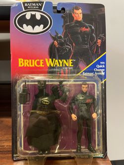 Kenner Vintage Batman Returns Bruce Wayne with Quick Change Batman Armor!