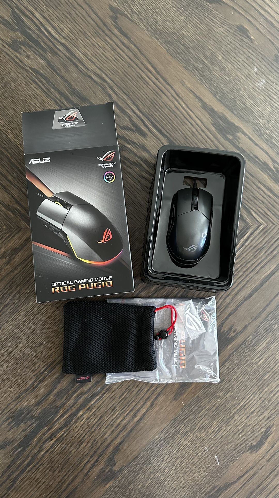 ASUS ROG Pugio RGB wired gaming mouse 7200 DPI Ambidextrous & swappable side buttons