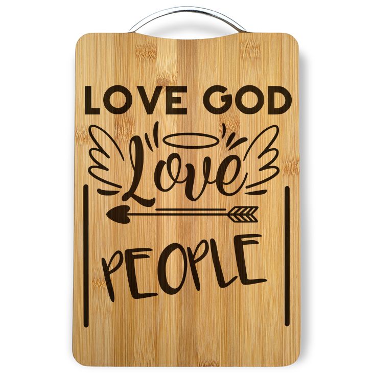 Love God Laser Engraved Cutting Board