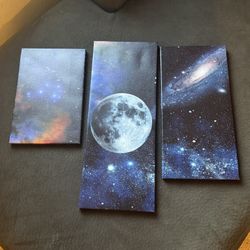 Kids Wall Decor (Space art) 8 Canvas Pictures