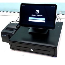 Square POS Terminal Register Complete  W/ Printer, And Cash Drawer.