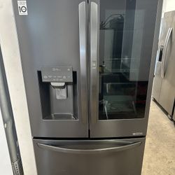 LG Black Stainless Refrigerator French Doors Ice & Water 