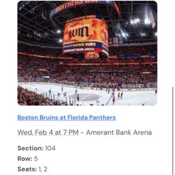 Florida panthers  VS Boston bruins