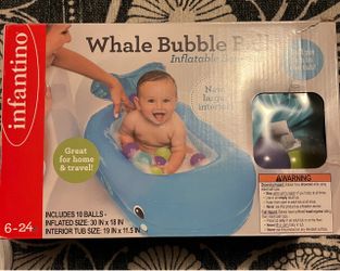 Infantino Whale Bubble Inflatable Baby Bath Tub