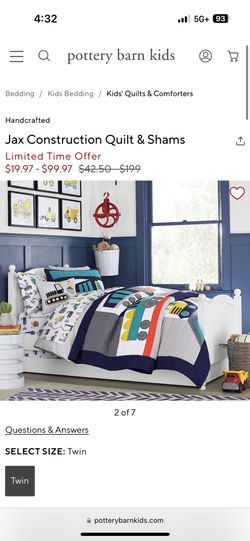 Pottery Barn Kids Jax Quilt and Sham