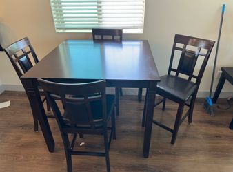 Used Wooden Table and 4 Chairs