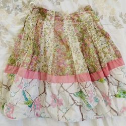 Jigsaw Junior floral pattern skirt sz. 8-9 years, adjustable waist 