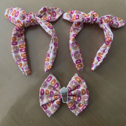 Dunkin Donuts Bowknot Headband Or Bow Handmade 