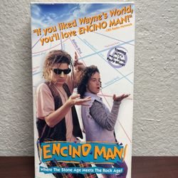 Encino Man (VHS, 1992) Pauly Shore Brendan Fraser Sean Astin Rare Cult Comedy