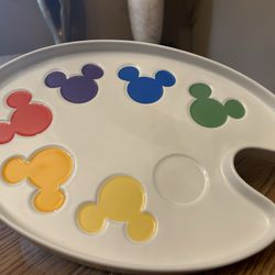 Disney Parks Ink Paint Plate Tray Platter Artist Palette Mickey Mouse Disneycore