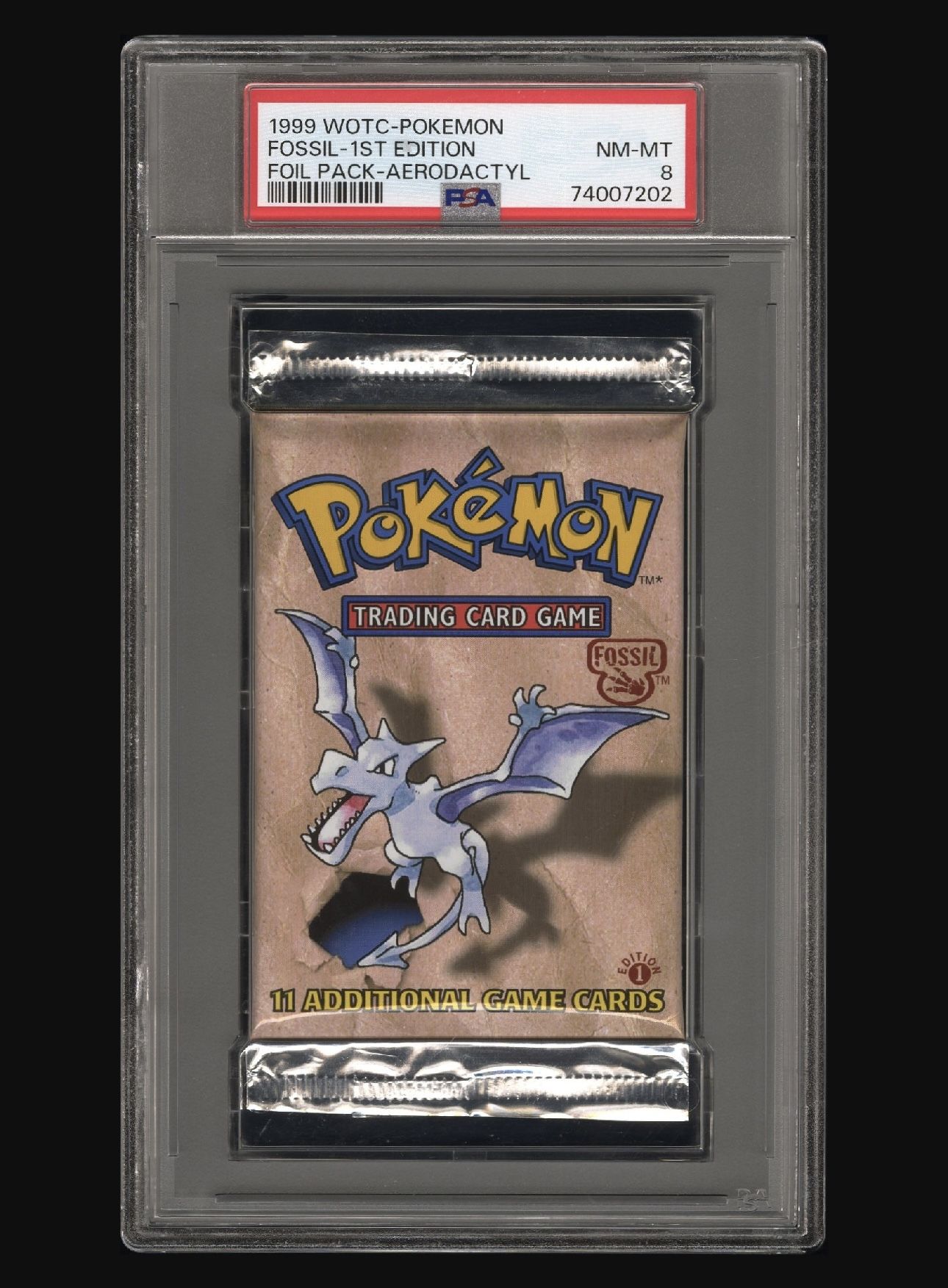1999 Pokemon Fossil 1st Edition Booster Pack Psa 8