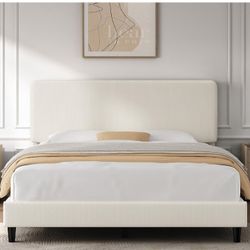 Yaheetech Queen Bed Frame-BED IS LIGHT GREY NOT BEIGE