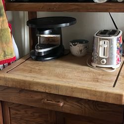 Wood Chopping Microwave Cabinet