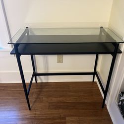 Black Glass Desk
