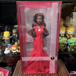 Mattel 2007 Go Red African American Barbie Doll American Heart Association