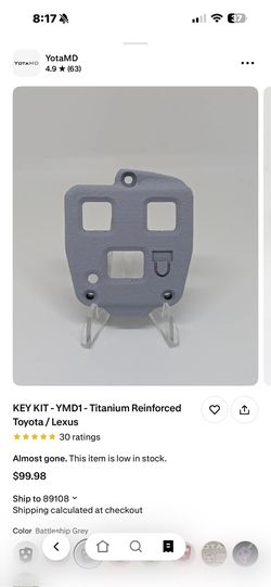 01-05 Lexus Is300 Key 