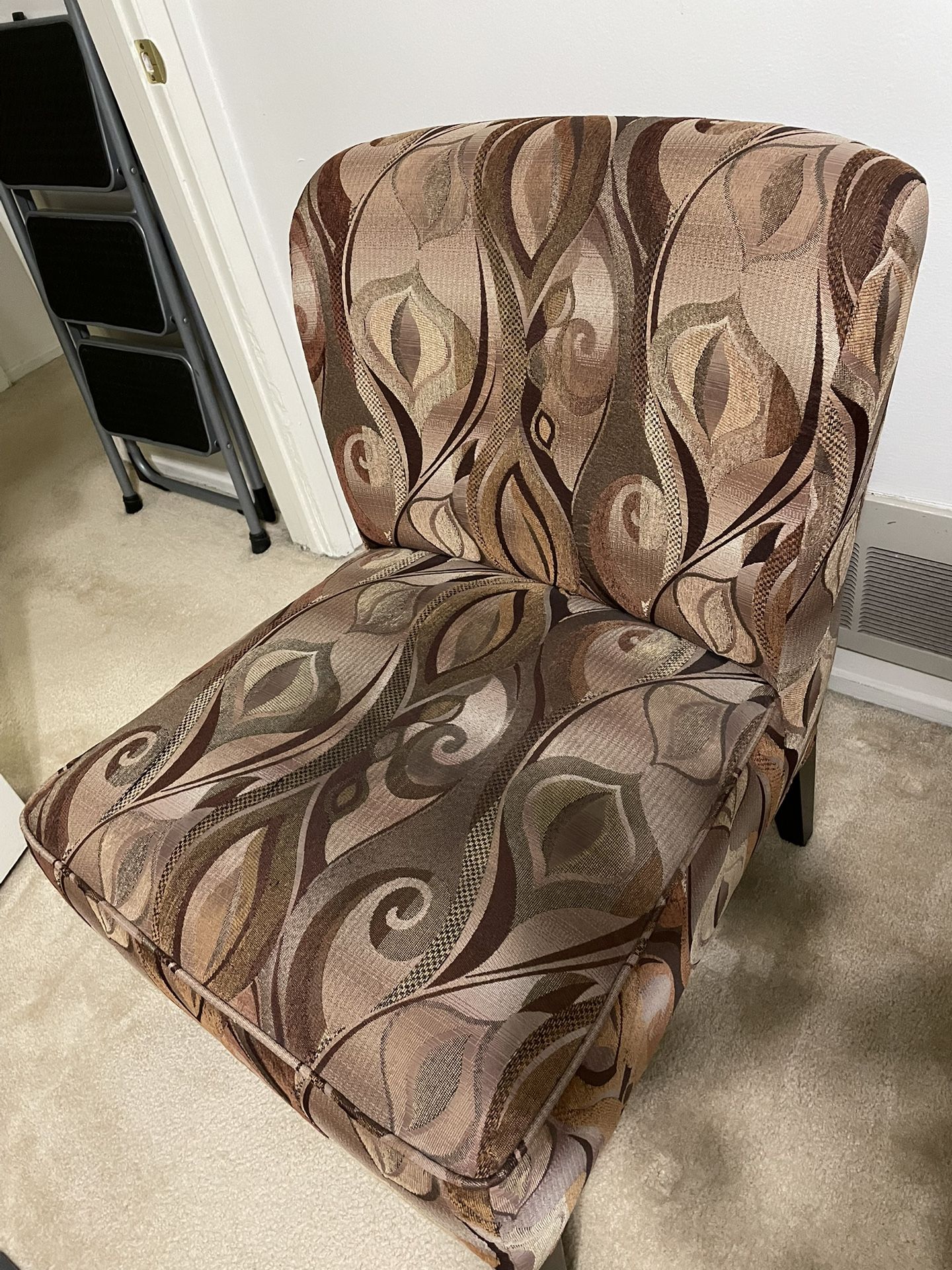 Brown Pattern Accent Chair