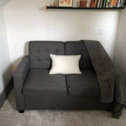 Modern Gray Loveseat And Pull Out Bed