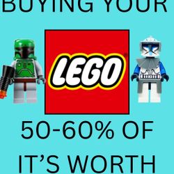 Buying LEGO collections at 50–60% of market value.